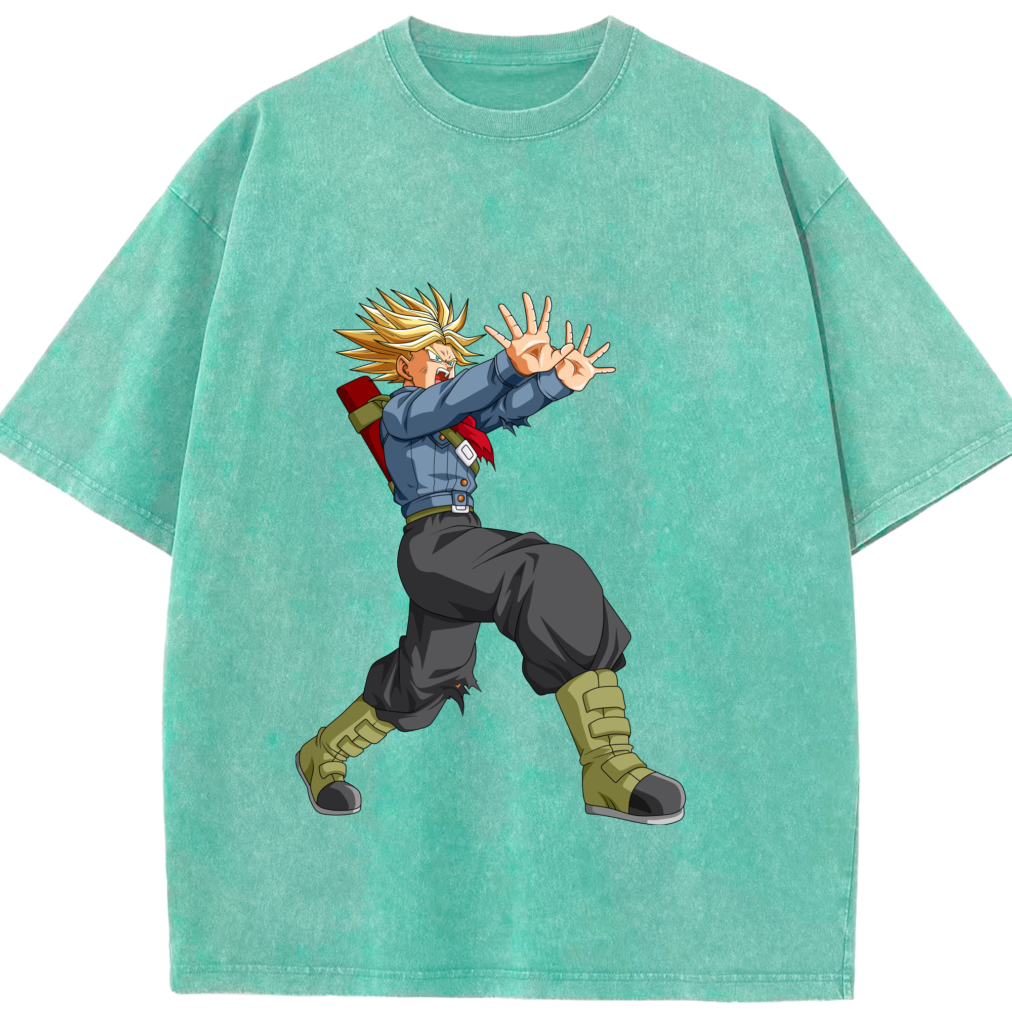 （画像用） ドラゴンボール トランクス（Torankusu）DRAGON BALL Trunks 綿100% ヴィンテージ風 半袖Tシャツ（フロントプリント）